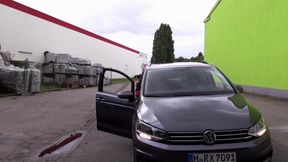 Hard sex in car with tattooed busty MILF