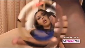 Big cock tranny cums on cam