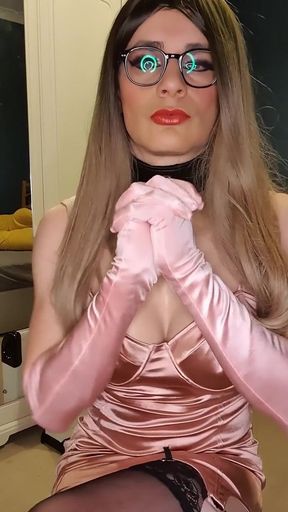 Sensual heaven satin and nylon dream, feeling like such a glamour puss  you want to touch don't you