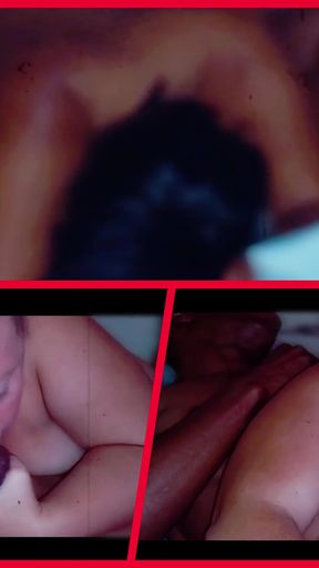 Threeway View of Threesome Throatpie