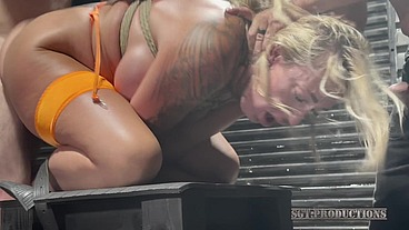 Lazy Tattoo Milf gets taught a lesson - Scene2