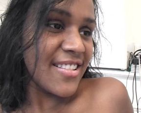 Perfect Ebony From France Got Big White Load on Face