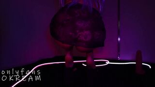 Dancing on my toy... crampie riding, with orgasm , twerking on my long vibrator 4k OKREAM homemades