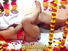Desi sensual couple first night suhagrat hardsex and fucked