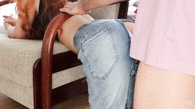 My stepbrother ripped my pants, fucked me doggy style and came inside me.