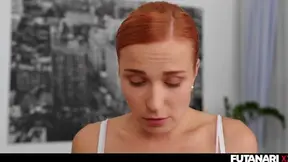 Futuristic Porn Star Clemence Self-Fucks with Futa Cock & Gets Facialized by Chicks