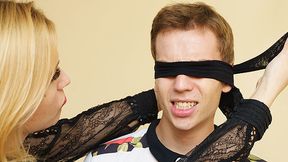 Stepmom guides blindfolded son through anal&#x1F44C; exploration