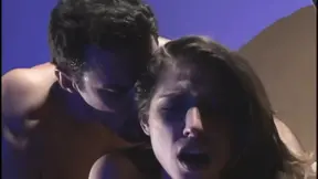 Sexy Brunette Monique De Moan finds the G Spot in girl-on-guy action