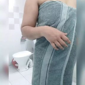 Indian Mom Shower Striptease