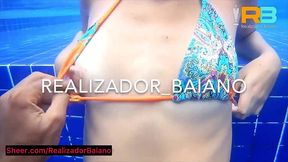 brazillian bull, dia de piscina com kriss hotwife e namoradinha do realizador baiano, muito exibicionismo e pegacao na piscina do clube, esposa de corno em festinha pool party