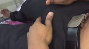 College boy wearing uniform and showing big dick