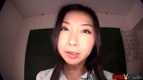 POV Saliva Overload Tsubaki Kato's Dripping Tongue Smears Your Face Until You Lost in Her Mouth.