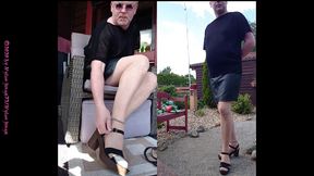 nylonjunge in damenwasche ** outdoor **