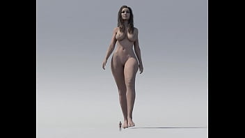 naked giantess walking and crushing tiny men