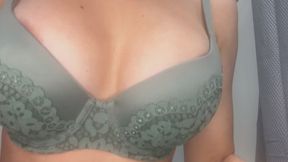 Green Lace & Oil Body Tease – 1m55s HD POV