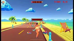 Busty Roller Babe Gets Public Creampie & 69 At The Beach In AnimePornGame