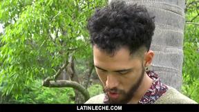 ”LatinLeche - A Hot Latino Stud Gets His Shaft Sucked By The Beach”