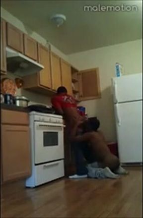 Black Twinks' Kitchen Banging