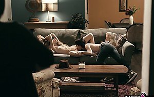 Huge tits therapist lesbian sex with two teen clients