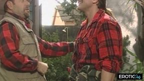 Lumberjack fucks his bride