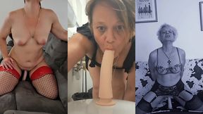 compilation d une milf mature qui joue avec ces godes et sa chatte