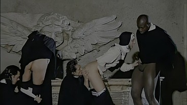 Nuns and Priests: Convent Orgy with Two White Cocks and One Black