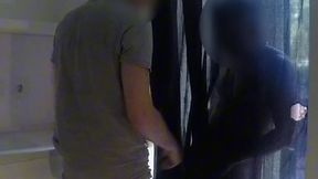 2 boys messing around and pissing on each other in the kitchen