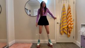 Stepsis Oops Roller Skates Dick Slips Deep Gushes Cum Choke