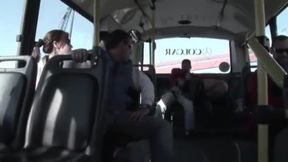 Shemale fucked on public transport