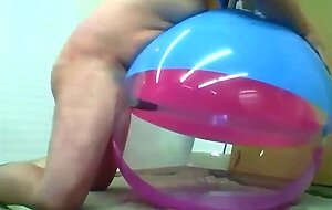 Daddy Plays with Inflatable Beach Ball Sex Toy