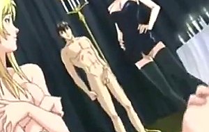 Hentai dickgirl in a bi threesome orgy