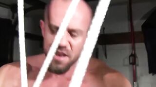 Muscle Hunk Anal Pounding - Office Cop Fucks His Muscular Prisoner