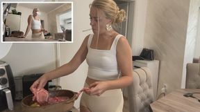 Smoking and cooking amazing meal MP4