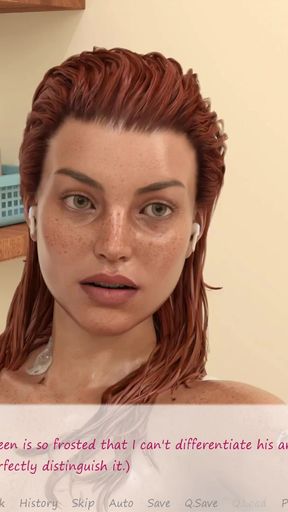 Thrilling moment from &quot;My Stepbrother&#039;s Wife #33 While sharing the bathroom with John, Jennifer masturbated&quot;