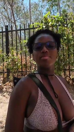 Breaking Her In Ebony Newbie Outdoor Model Casting Nice Ass Tits Pierced Slim Thick Bitch Got The Hoe Path Walking&hellip;   Clip 2