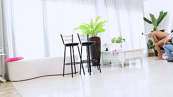 Behind the Scene from Young slut Gabi Manhaes gets hardcore anal fucking with DP ,footjob and facial cumshot