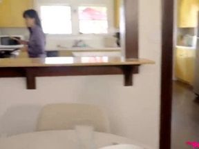 While mother is doing the housework