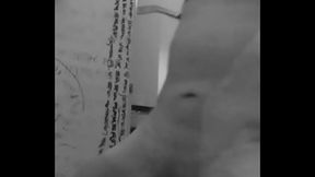 Masked striptease in black &amp_ white
