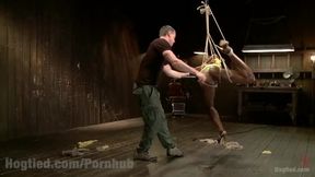 Gorgeous Ebony Model Hogtied
