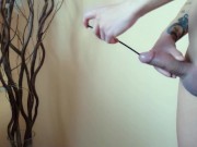 Straw in cock - Twink cock sounding experiment