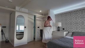 4K TOWEL FETISH HUMPING THE CORNER WITH PILLOW AND FURNITURE