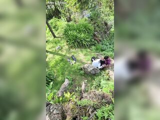 Pair caught having oral-job-sex in public on a hill