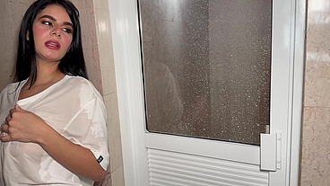 Spying on him in the shower
