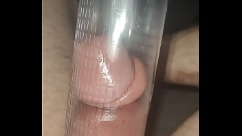 Pissing in new penis pump