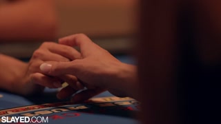 SLAYED Curvy Kylie fucks hot girlfriend Leah with strap-on