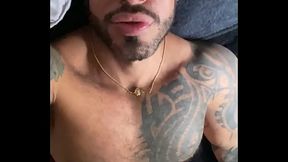 Latino PORNSTAR VIKTOR ROM Lying down squeeze BBC out all milk big muscle boy and tattoed