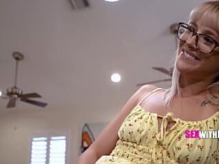 Nerdy Teen Guides step Dad Into Fucking Her - Katee V