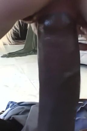 Leah Luv Reaches Back And Guides A Big Black Dick Into Her Tight Slit
