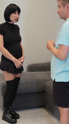 Pregnant Emo Girl Lost Job To AI But Knows How To Get It Back - GOTH ADVENTURES E09 - MILF STELLA   Clip 1