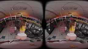 Teen redhead gives a hot blowjob in POV VR scene